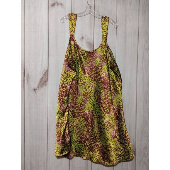 Winlar Dress Ladies 3x Slip Dress Purple Green Snake‎ Print Sleeveless Midi Sexy - Picture 2 of 7